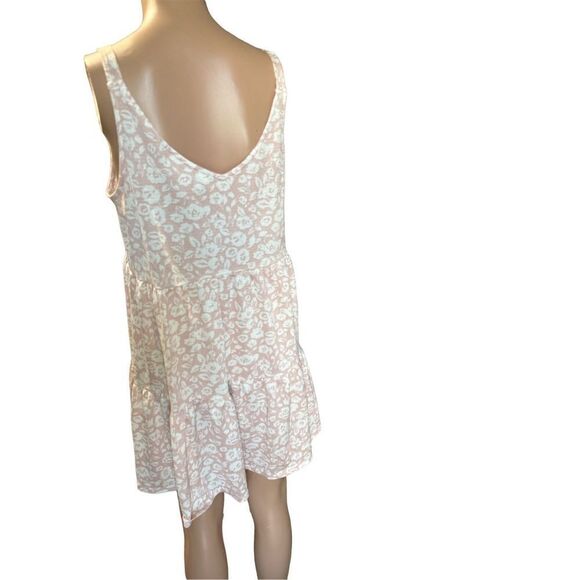VERY NICE SWEET WANDERER Cream AND PINK dress with floral pattern size medium go - Picture 3 of 4